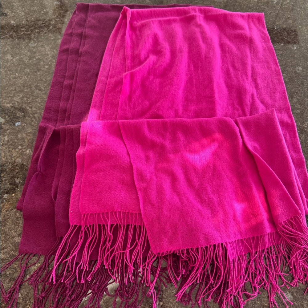 Nordstrom cashmere purple and Burgundy Scarf